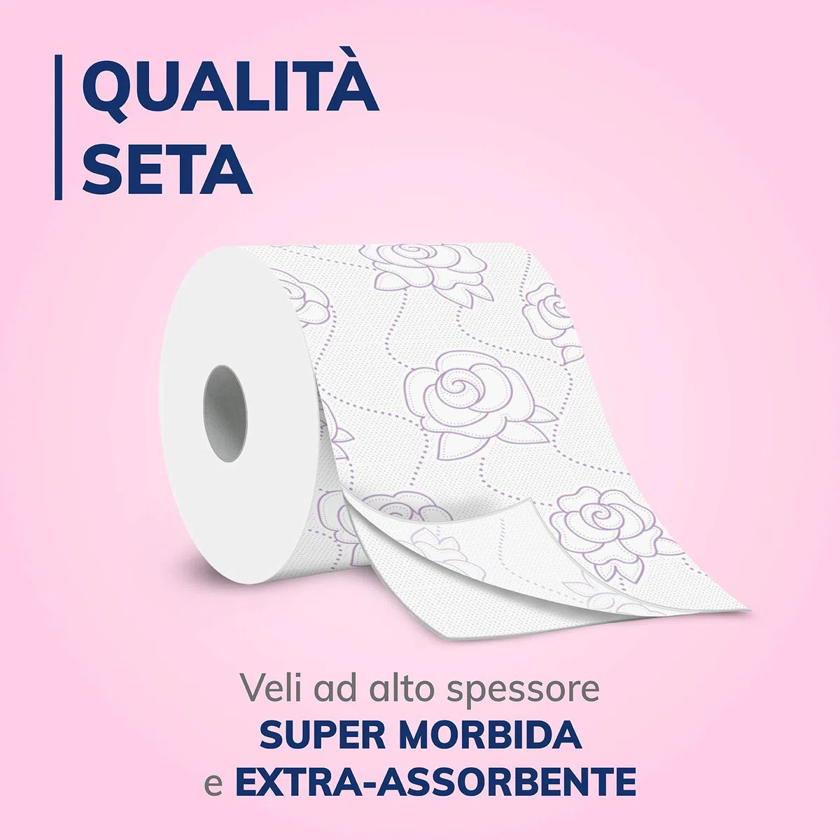 Foxy Seta | Carta igienica neutra sulla pelle | 28+14 rotoli, 28 + 14 Gratis| 216 strappi per rotolo | 2 veli elevato spessore | Carta 100% certificata FSC | Confezione 100% riciclabile Bianco