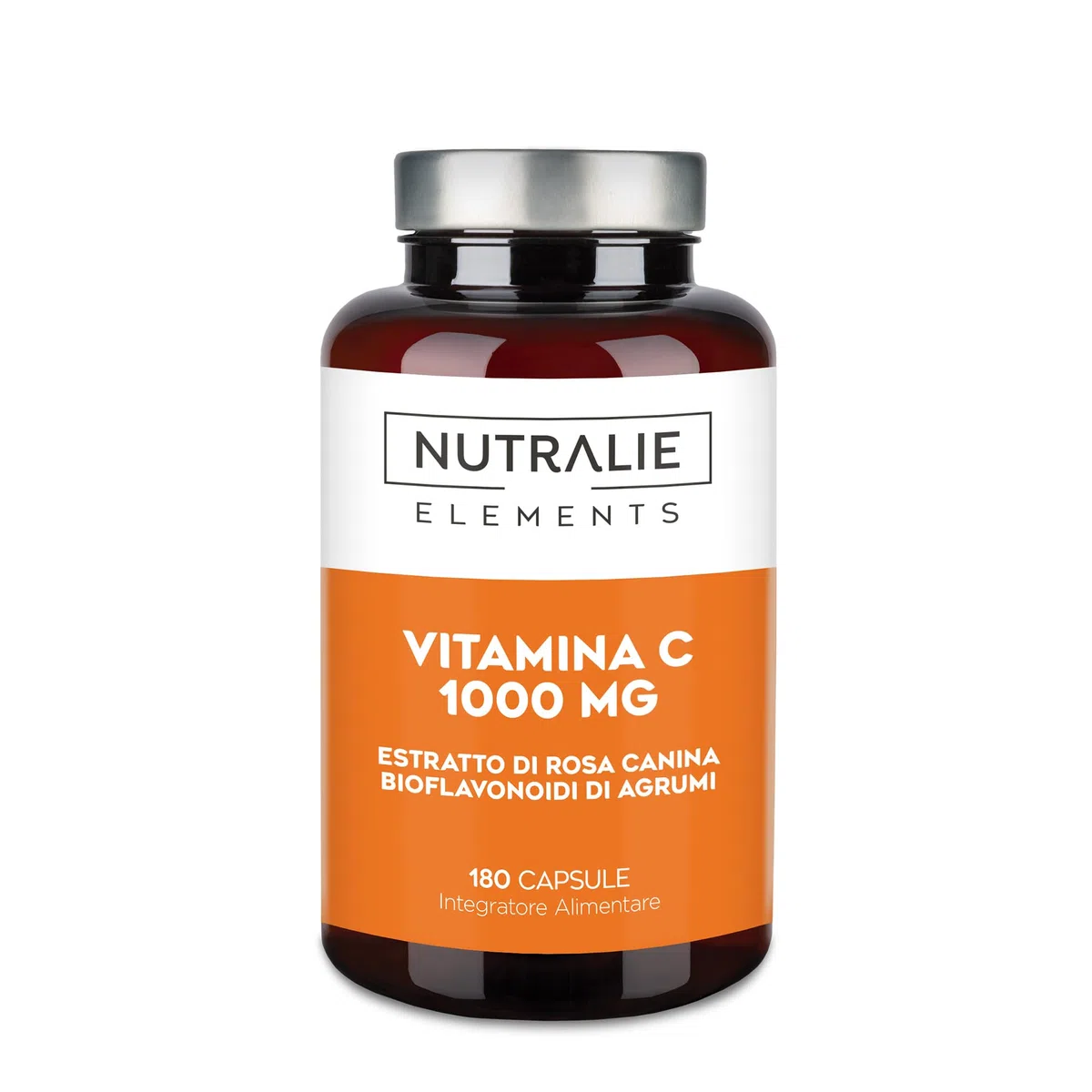 VITAMINA C da 1000 mg con - Rosa Canina e Acido Ascorbico - Difese + Stanchezza + Antiossidante - Bioflavonoidi + Vitamin C 180 Capsule Nutralie