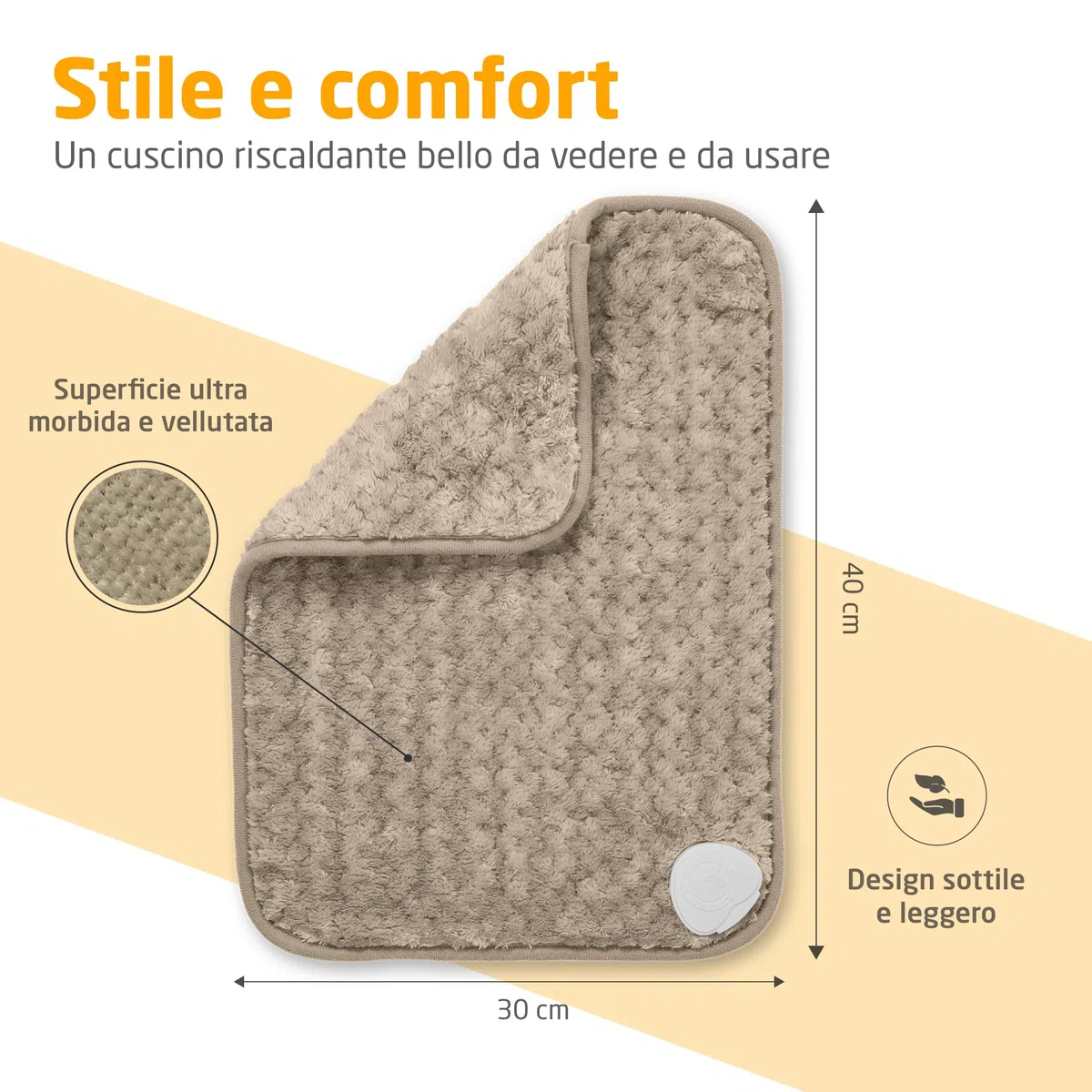 medisana HP 519 cuscino riscaldante, coperta termica elletrica per schiena, zona cervicale e collo, con 4 livelli di temperatura e protezione dal surriscaldamento, con spegnimento automatico, lavabile
