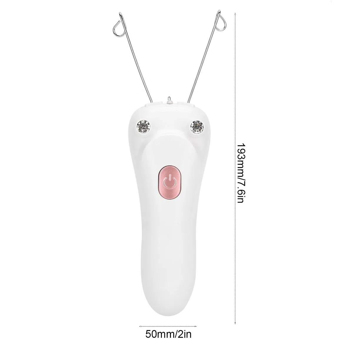 Epilatore per peli facciali da donna, epilatore elettrico con filettatura senza fili, depilazione con filo di cotone per viso, avambraccio, mento, peli del labbro superiore(Rosa)