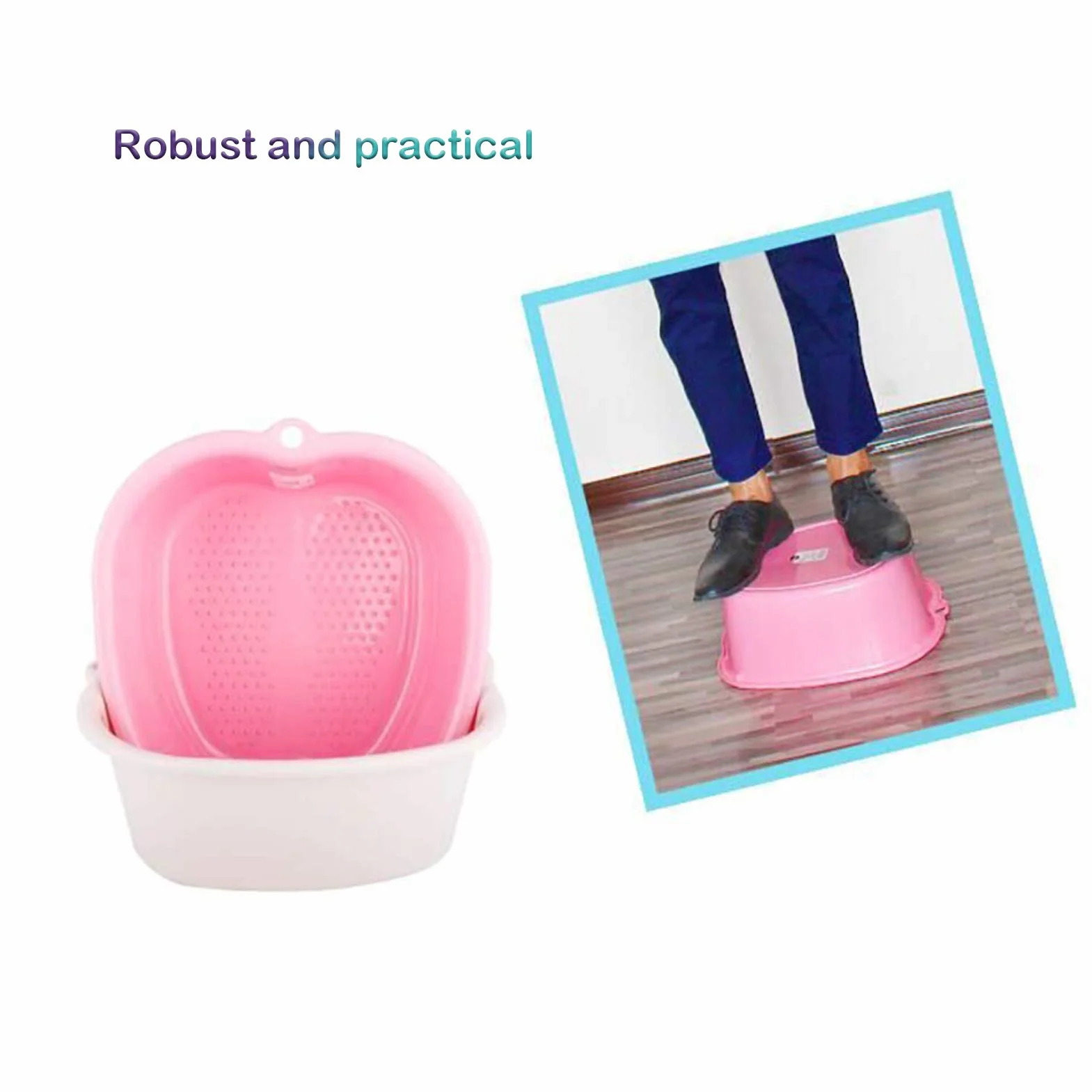 Grande vasca per Pediluvio Plastica Vaschetta Pedicure,per Pedicure Disintossicazione e Massaggio,perfetta per Immergere i Piedi,Può essere Messo a Bagno (Black)