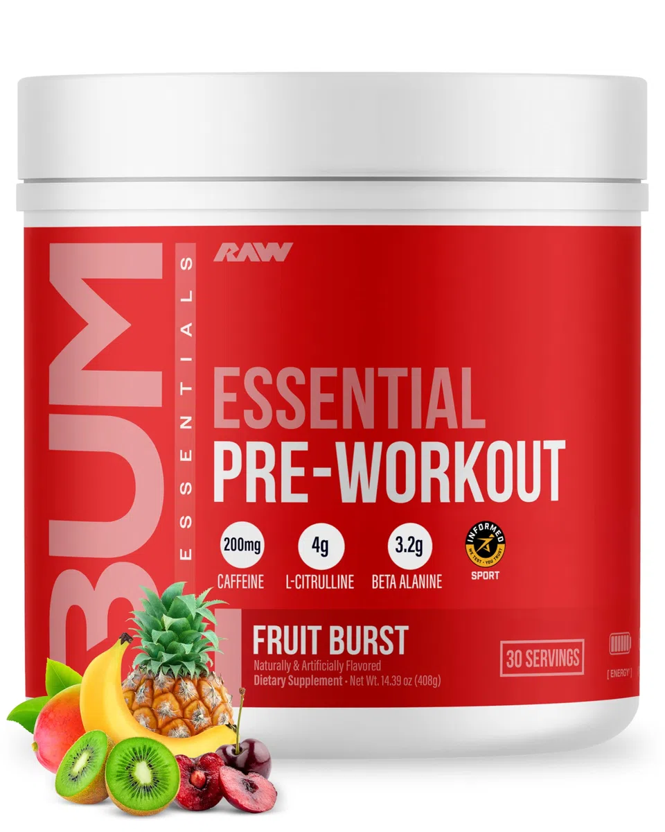 Raw Essential Pre-workout Fruit Burst 12X30 Servings
