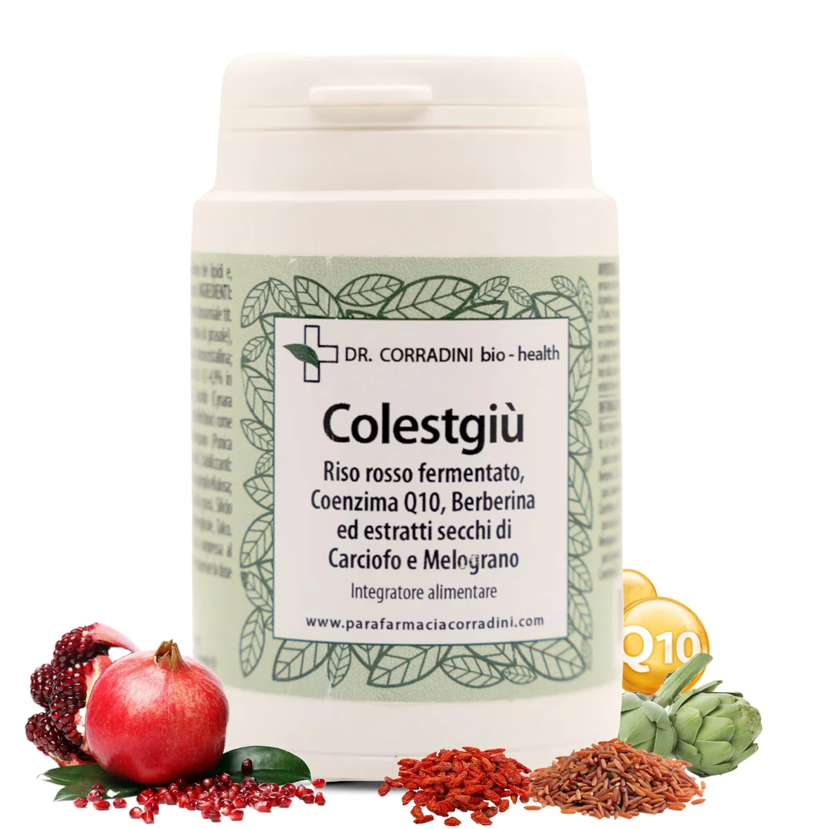 Dr. Corradini Berberina Liposomiale con Riso Rosso Fermentato Coezima Q10 Carciofo e Melograno - Berberina hcl 500 mg Complex Rapido Assorbimento