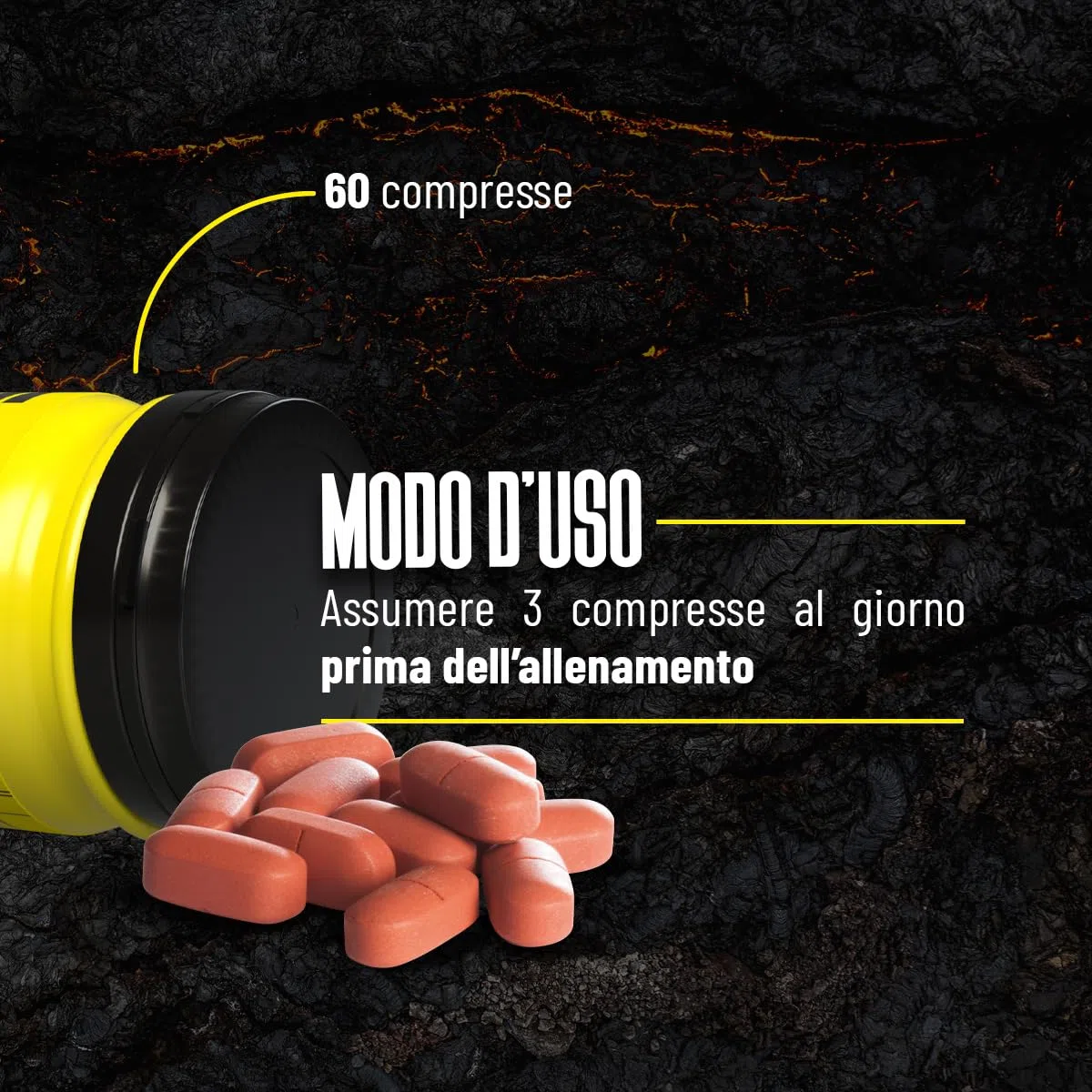 Proaction Nitro Pump 60 cpr - Arginina Ornitina Citrullina - Miglioramento recupero muscolare - Combatte stanchezza fisica.