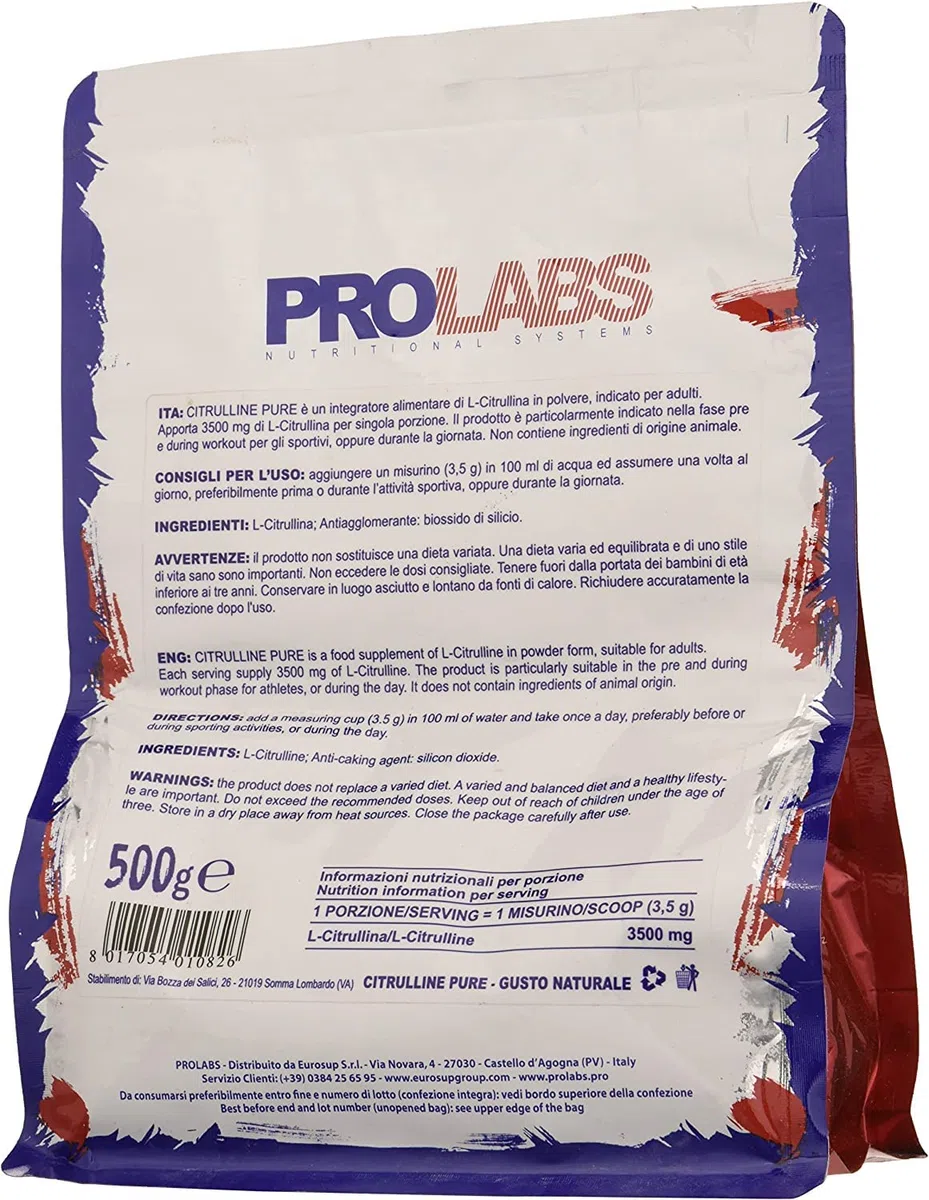 Prolabs Citrulline Pure 500 gr - citrullina polvere neutra