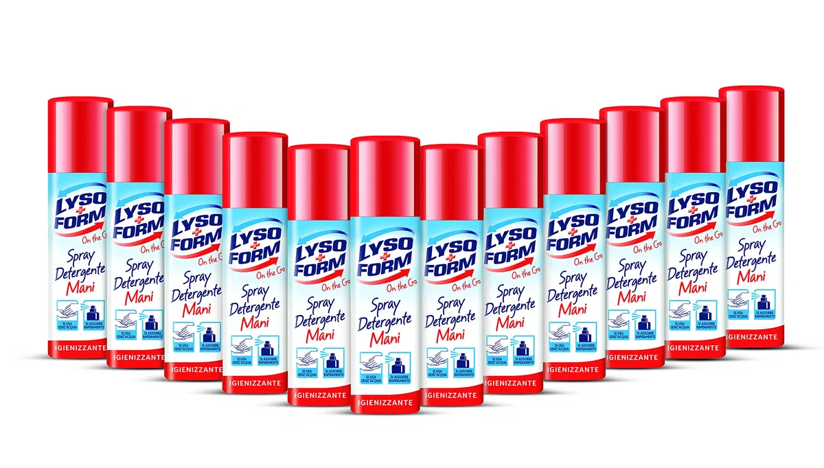 Lysoform On the Go - Spray Detergente Mani Igienizzante, Confezione Risparmio da 12 Pezzi