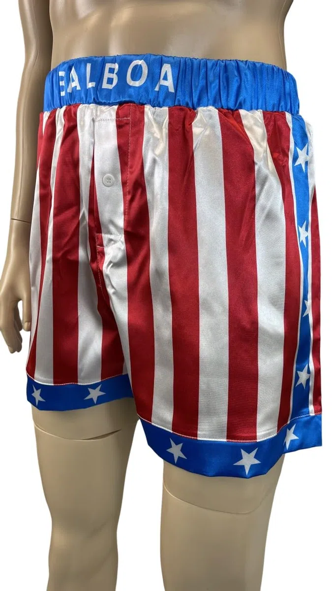 Rocky Balboa - Boxer da uomo con bandiera americana Apollo Movie Boxing