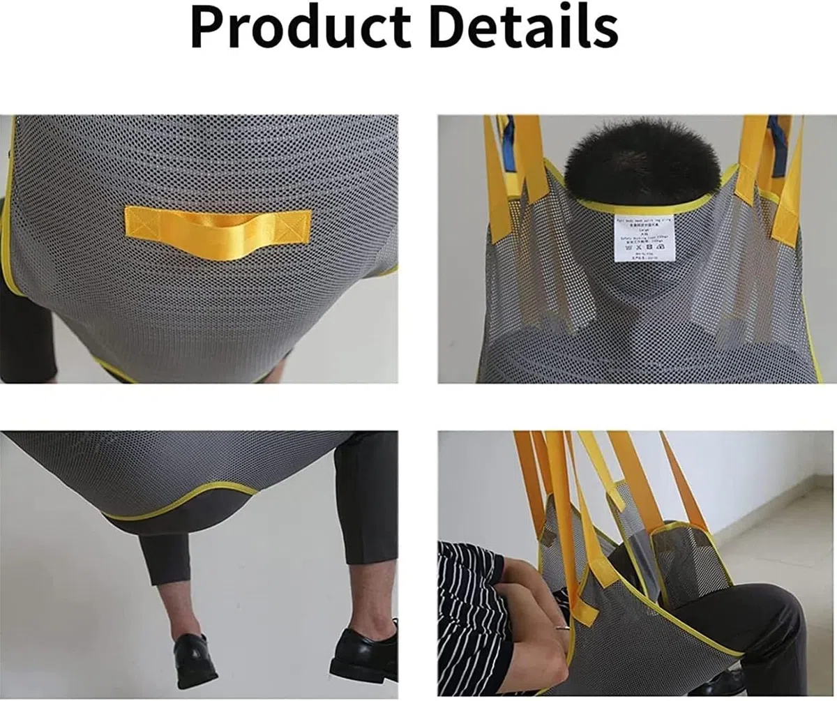 LXURY Imracatura A Corpo Intero in Rete Imbracatura per Sollevatore Disabili per Sollevamento Paziente per Doccia per Uso Domestico Sollevatore per Toelette,L