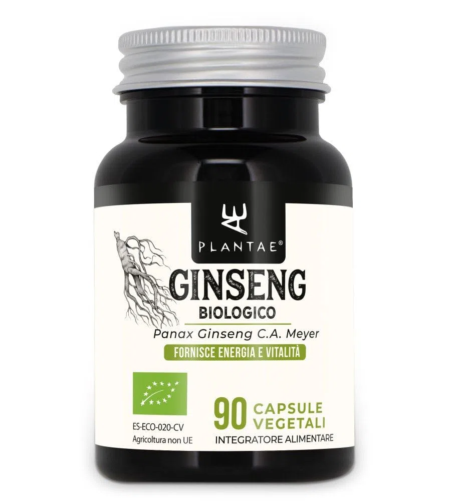GINSENG BIO * 200 mg / 90 capsule * Titolato al 15% di ginsenosidi totali * Cardiovascolare, Energia, Equilibrio emozionale, Vitalità
