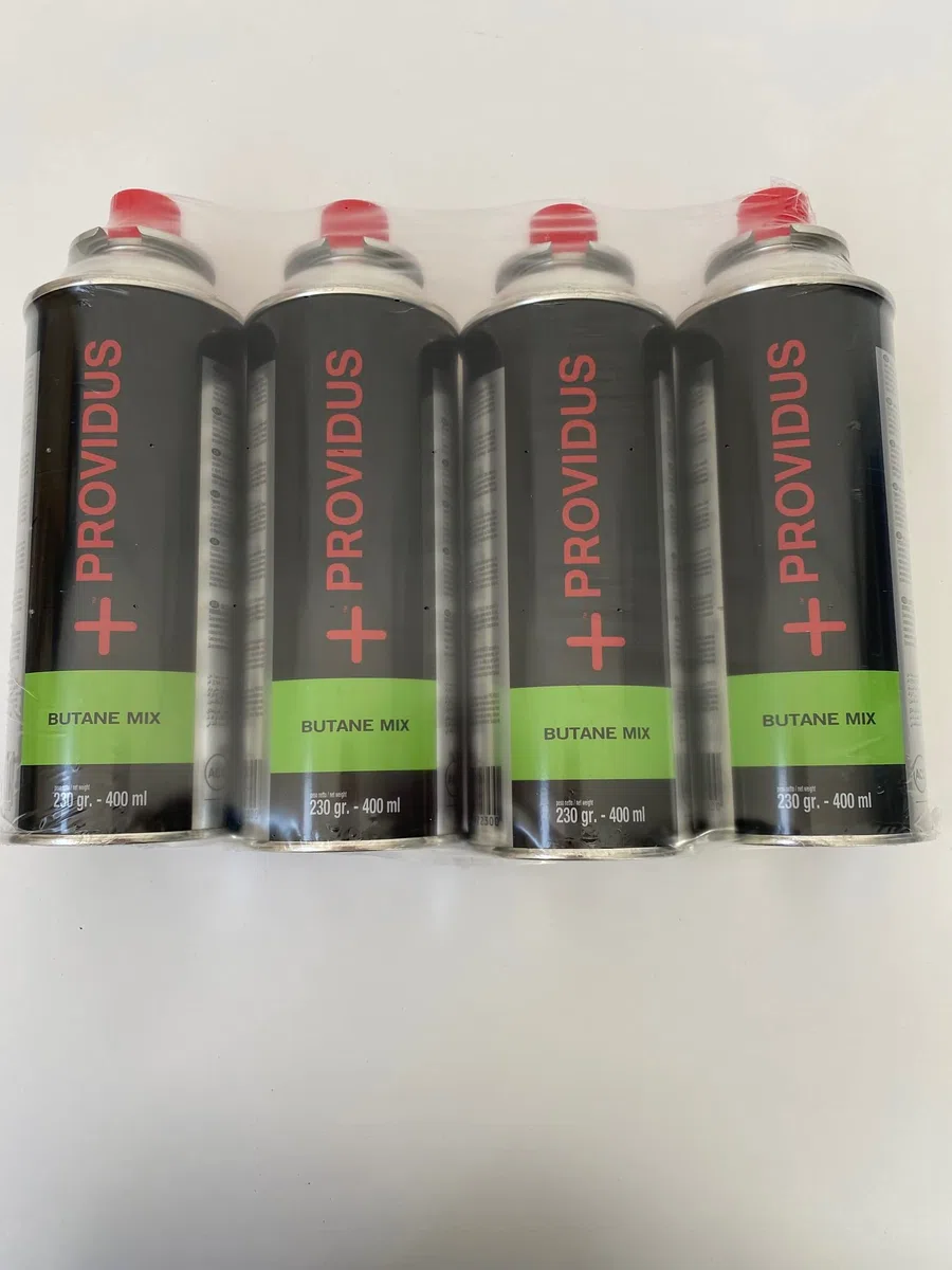 HOMELY RICARICA Cartuccia/Bombola/Bomboletta 4 pezzi gas Butano 230g - 400 ML 100% BUTANE PROVIDUS Camping
