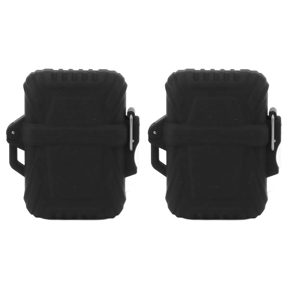 Custodia Impermeabile per Accendino, 2 Pezzi Set di Plastica Nera Sigillata Custodia per Acqua Contenitore Tascabile per Sacchetti Esterni Resistente 2 Pezzi Porta