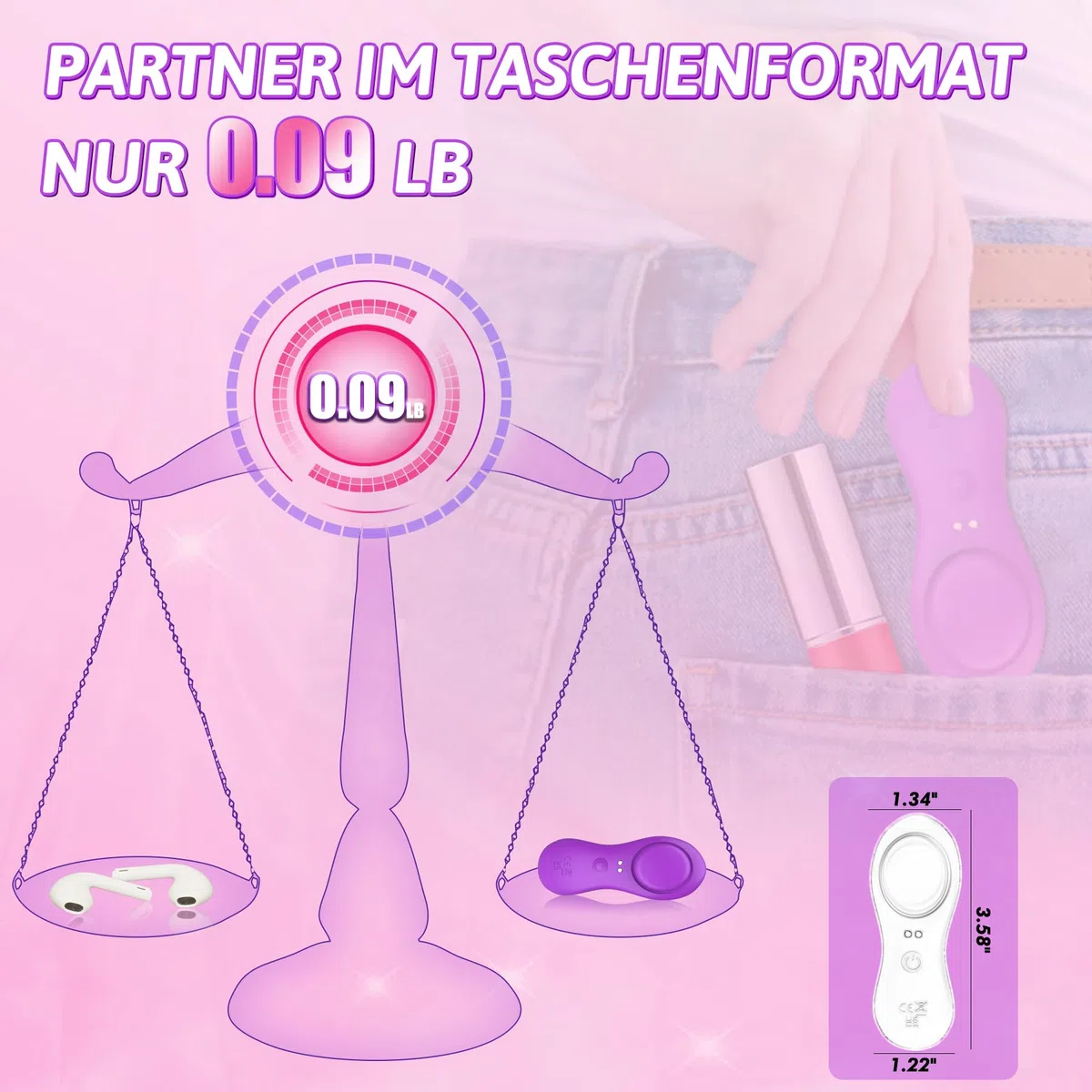 Vibratore A Farfalla Ultrasottile Da 0,09 Libbre - DRAGOSTI, Vibratore Da Appoggio Con 10 Vibrazioni Per Quando Sei In Movimento, Vibratore Clitorideo Con Telecomando, Sex Toy Per Coppie, Donne