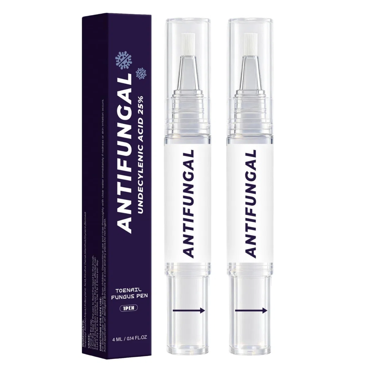 podagen piedi, 2/4/8 Pezzi Penna Cura Piedi Donna con Pennello Integrato Cura Unghie Piedi Formula ad Asciugatura Rapida Applicazione Precisa Portatile per Uso Quotidiano