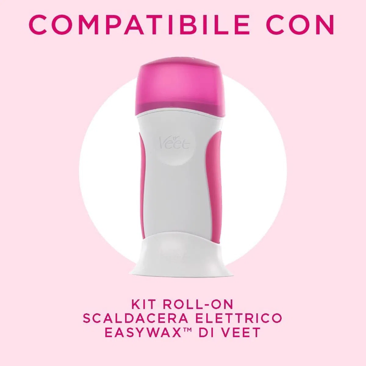 2x Veet EasyWax Roll-On Gambe e Corpo per Pelli Sensibili con Olio di Mandorle Idratante Ricarica per Scaldacera Elettrico Easy Wax - 2 Ricariche da 50ml