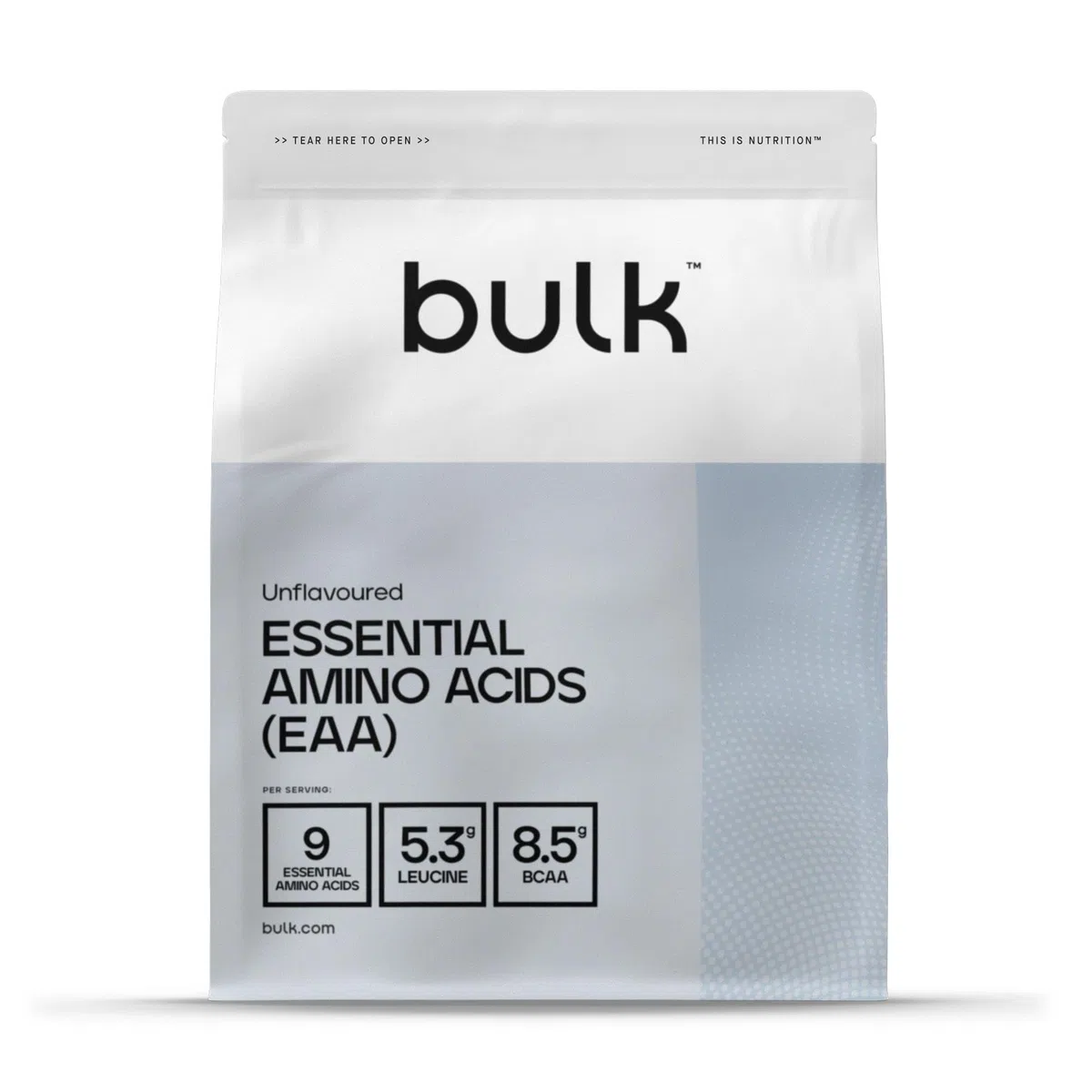 Bulk Pure Essential Amino Acids Powder, 500 g, Packaging May Vary, Non aromatizzato, 33 Porzioni