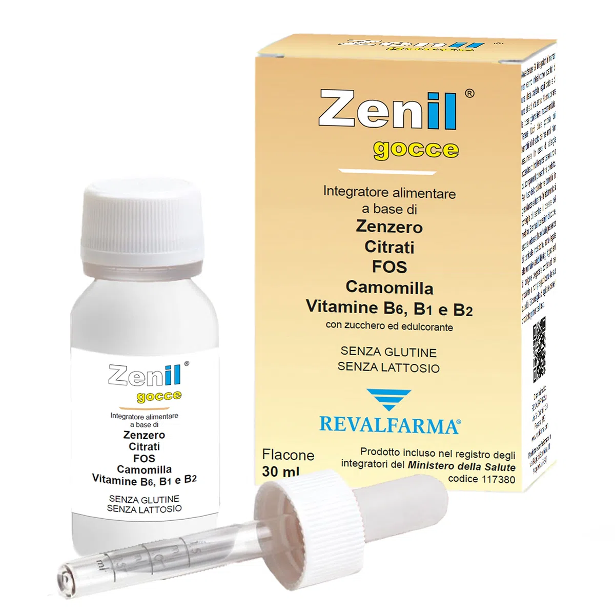 Zenil Gocce Integratore Alimentare a base di Zenzero e Camomilla - Anti Nausea per bambini e adulti - flacone da 30 ml