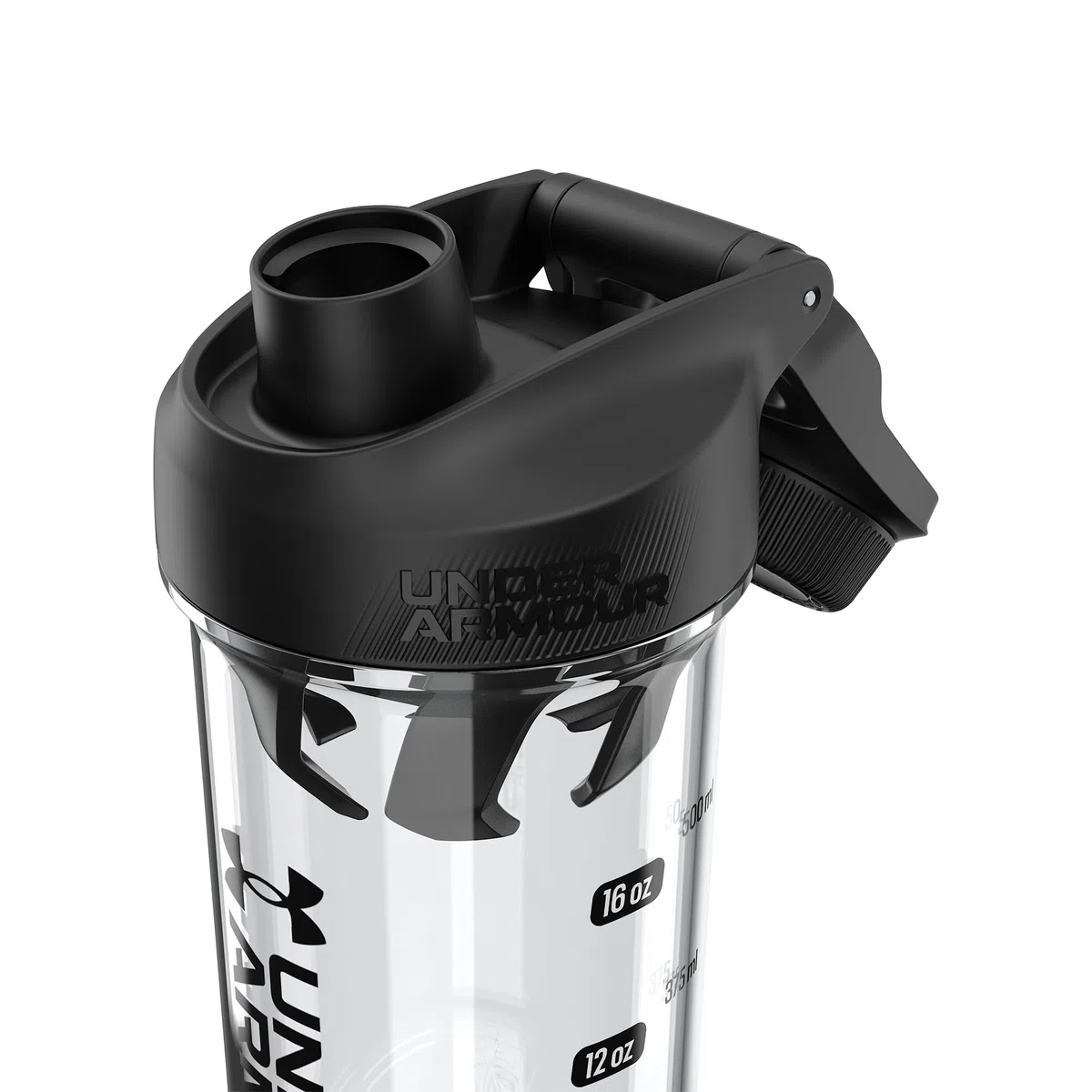 Under Armour UA - Bottiglia Shaker Clarity da 710 ml, colore: Trasparente/Nero OSFA