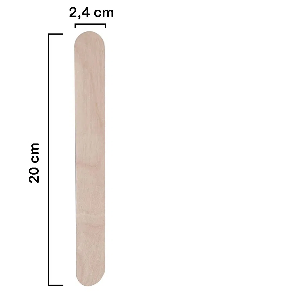 SPATOLONA Palette in legno grandi per ceretta brasiliana 20 x 2,4 cm. 50 spatole per depilazione e fai da te (50)