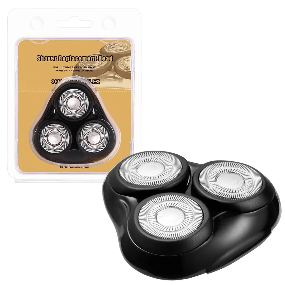 Testina di ricambio universale per rasoi Remington, per griglie/lame R3, R4, R5, R6, R7, R8, SP-TF2 e FC1000-SP-FC3 (nero 1 unità)