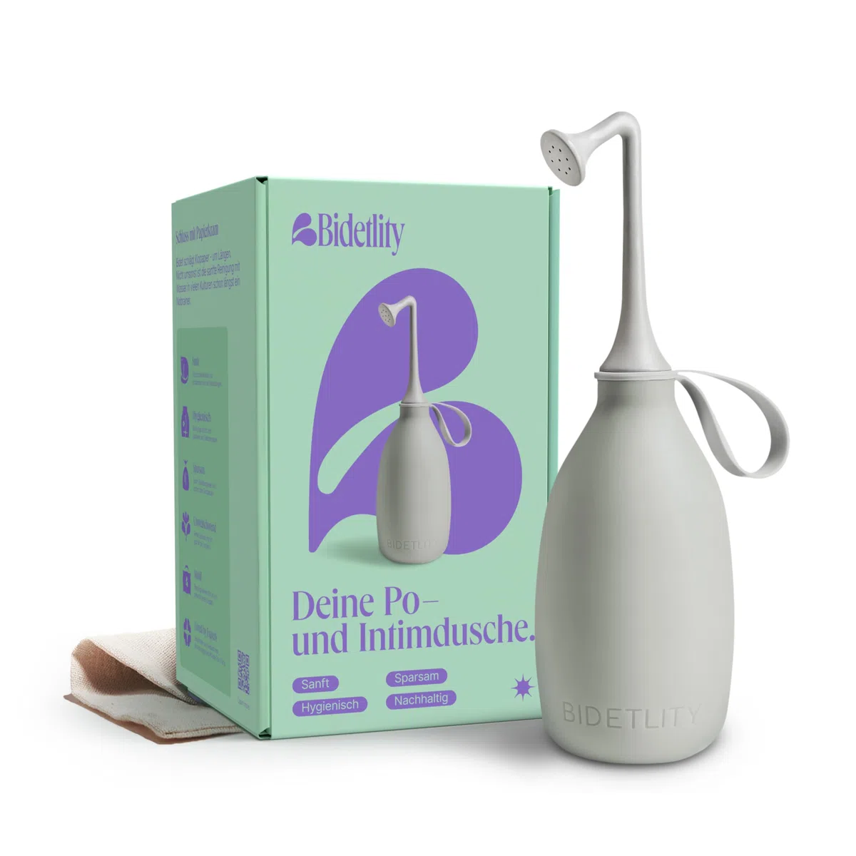 Doccia Intima 3.0 – Bidet da Viaggio Mobile, Doccia Intima Sostenibile, Nuovo Soffione, Risparmia Carta Igienica, Borsa Inclusa, Senza BPA