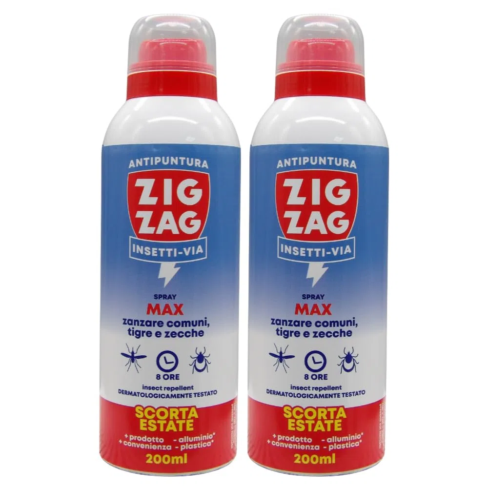 Repellente Spray Antizanzare Corpo, Max Insetti-via, Inodore. Repellente Per Zanzare, Zanzare Tigre, Zecche. Scorta Estate 200 ml (2 Spray)