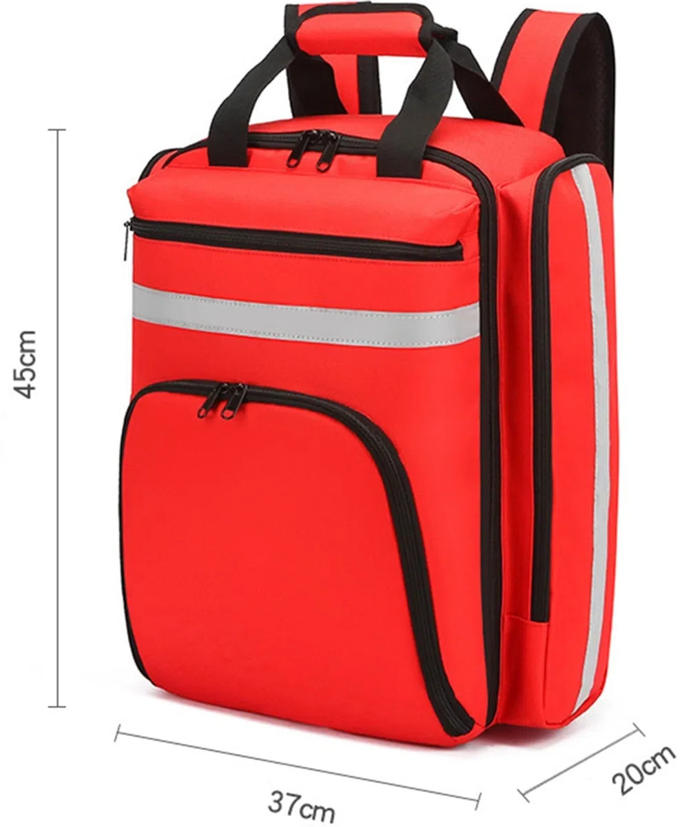 REHOOF Zaino Medico di Emergenza, Borsa Trauma per Primo Soccorso con Catarifrangente,Zaino Infermiere Domiciliare,Grande capacità di Primo Soccorso Medico per Campeggio, Escursionismo, Trekking C