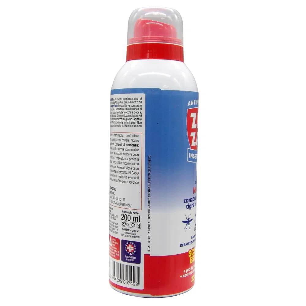 Repellente Spray Antizanzare Corpo, Max Insetti-via, Inodore. Repellente Per Zanzare, Zanzare Tigre, Zecche. Scorta Estate 200 ml (2 Spray)