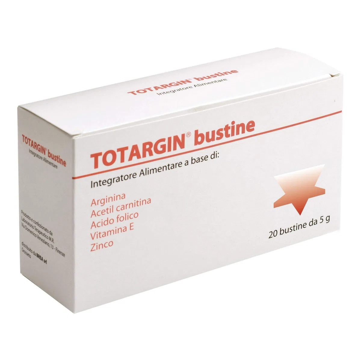 integratore alimentare a base di arginina totargin 20 bustine 5g
