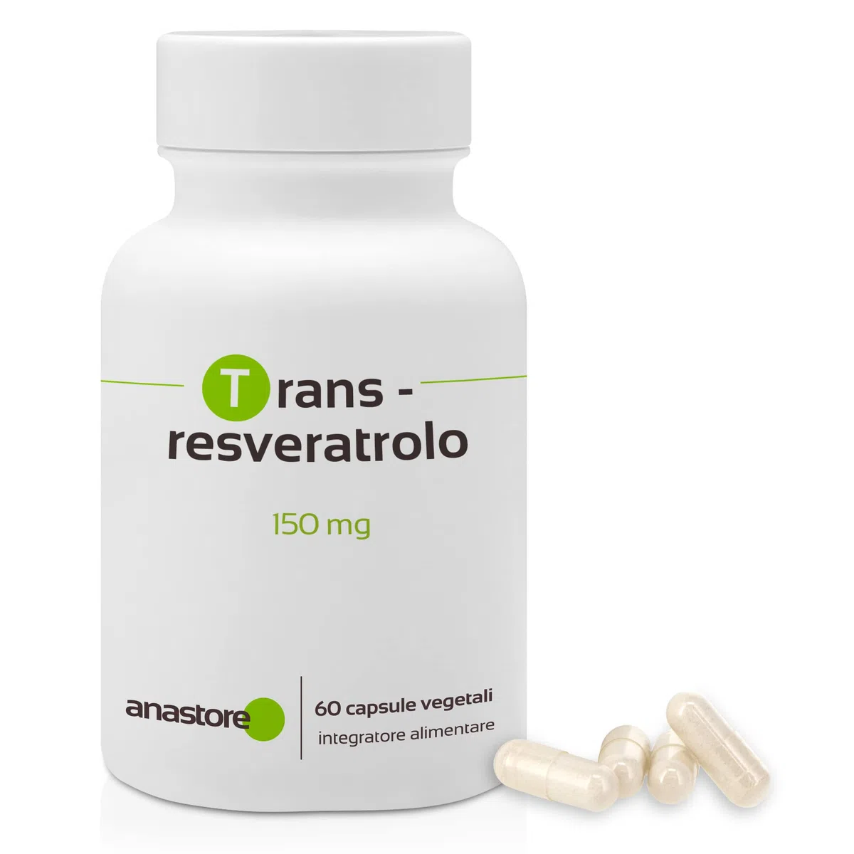 Trans-Resveratrolo * 60 capsule vegetali * Antiossidante altamente assimilabile * Anti-invecchiamento + Neuroprotettore *