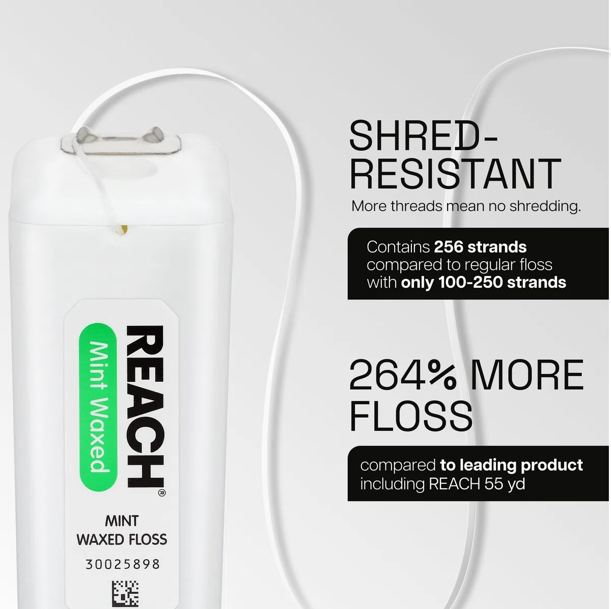 Johnson Johnson & Reach Dental Floss Mint cerato, 200 m, confezione da 6 pezzi