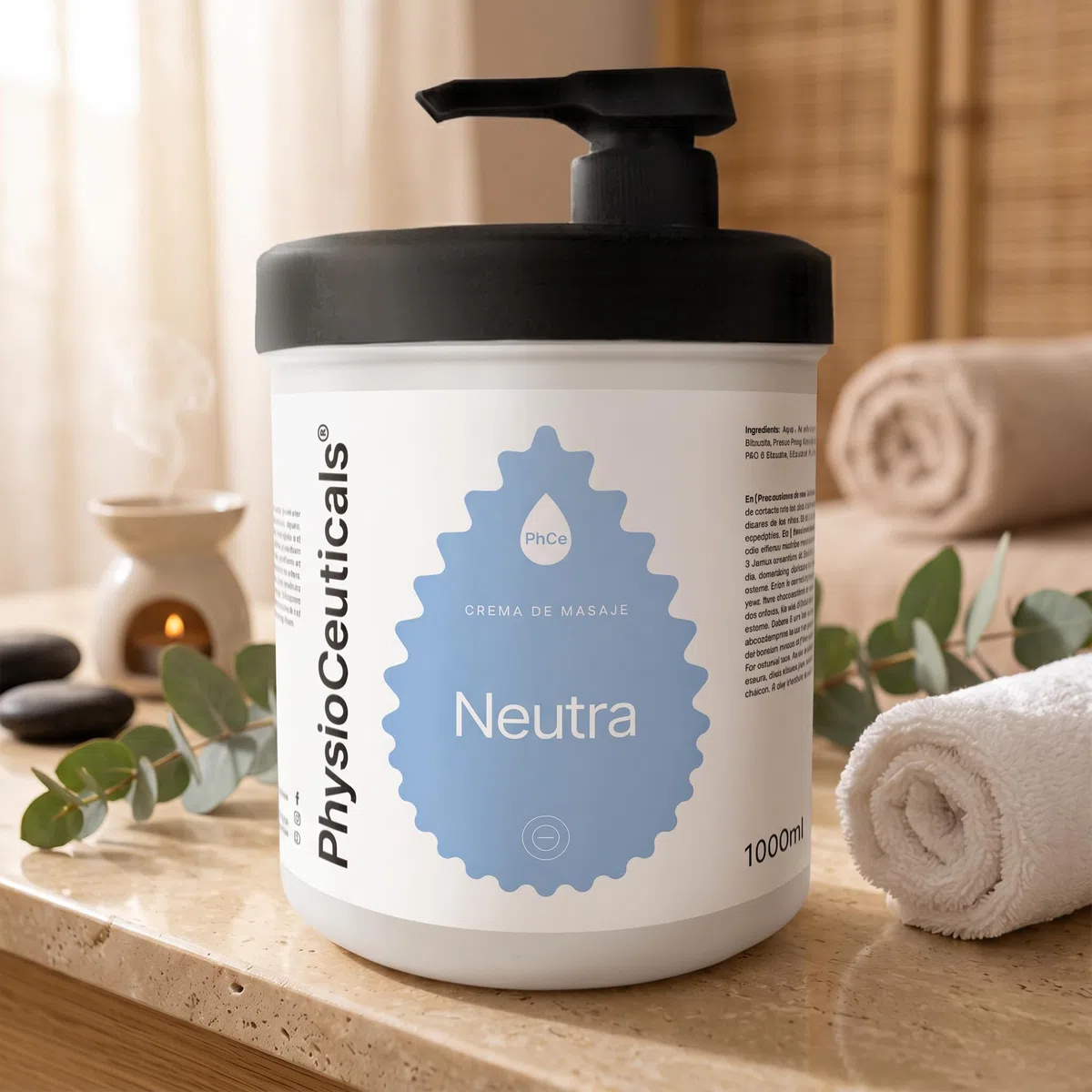 CREMA DA MASSAGGIO NEUTRO 1000 ML. Valvola di dosaggio GRATUITA