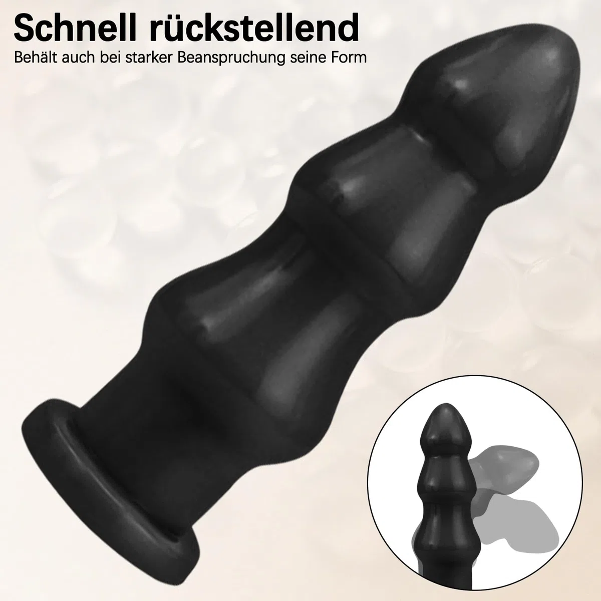 BDSMLOVE Palline anali con 3 Palline, Plug Anale Donne Uomo Coppia Dilatatori Anali SexToy, Plug Anali Sexytoysys Dildo, Butt Plug per uomini donne coppie principianti professionali (Nero)