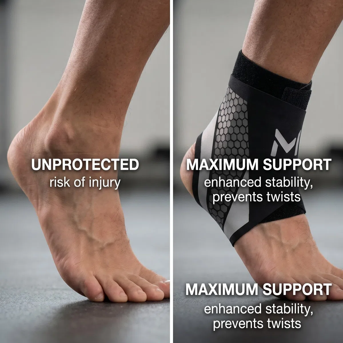 GXGM Cavigliera Sportiva per Distorsione, Tutore Caviglia, Supporto Elastica in Nylon Traspirante con Doppia Fascia Regolabile a U – Unisex, per Corsa, Calcio, Fitness, Recupero Articolare