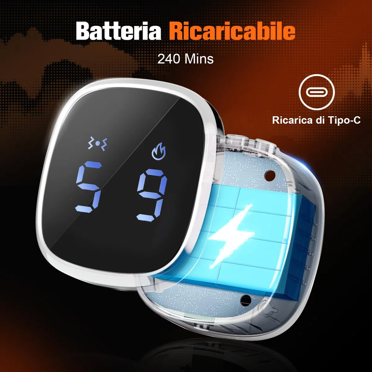 Comfytemp Massaggiatore per Ginocchio Senza Fili con Calore, 9 Livelli di Calore e 5 Vibrazioni, Ginocchiera Riscaldante, Guarnizione Riscaldante 3D Portatile Controllabile via APP