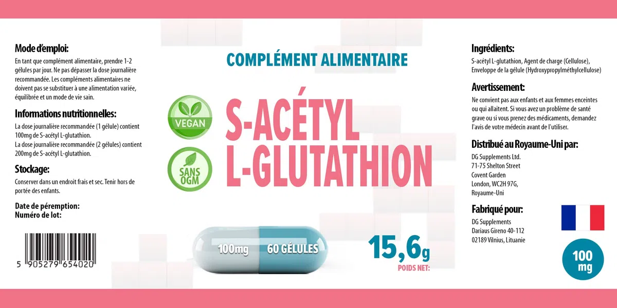Hepatica S-Acetil-Glutatione | 100 mg | Alto dosaggio, principio attivo unico | 60 capsule vegane | scorta per 2 mesi | GMP & Testato da Laboratorio Indipendente