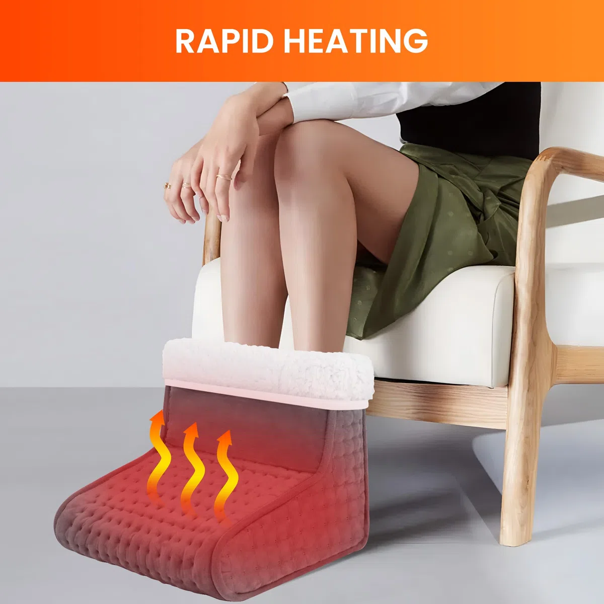 Comfier Scaldapiedi elettrico,regali uomo,regali natale donna, regali natale, Scaldapiedi elettrico con 6 impostazioni di temperatura, spegnimento automatico e protezione da surriscaldamento