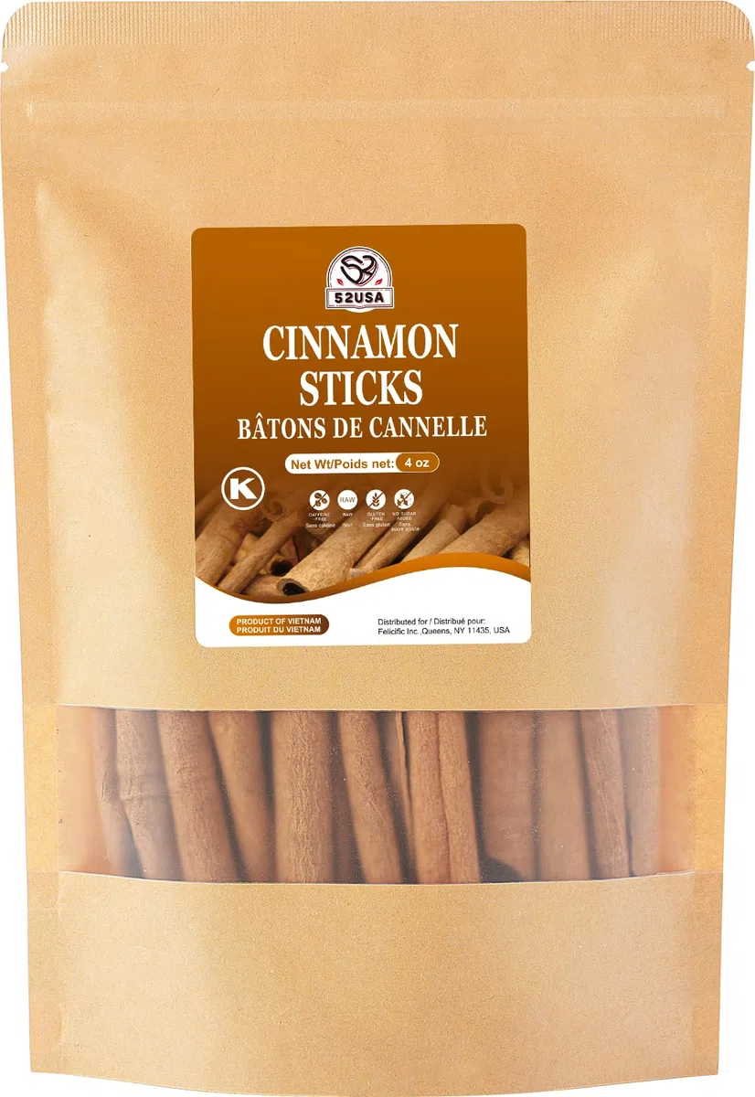 52USA Cinnamon Sticks 113,4 g – Premium Ceylon cannella per cuocere, bevande e cucinare – naturale, fresco e aromatico