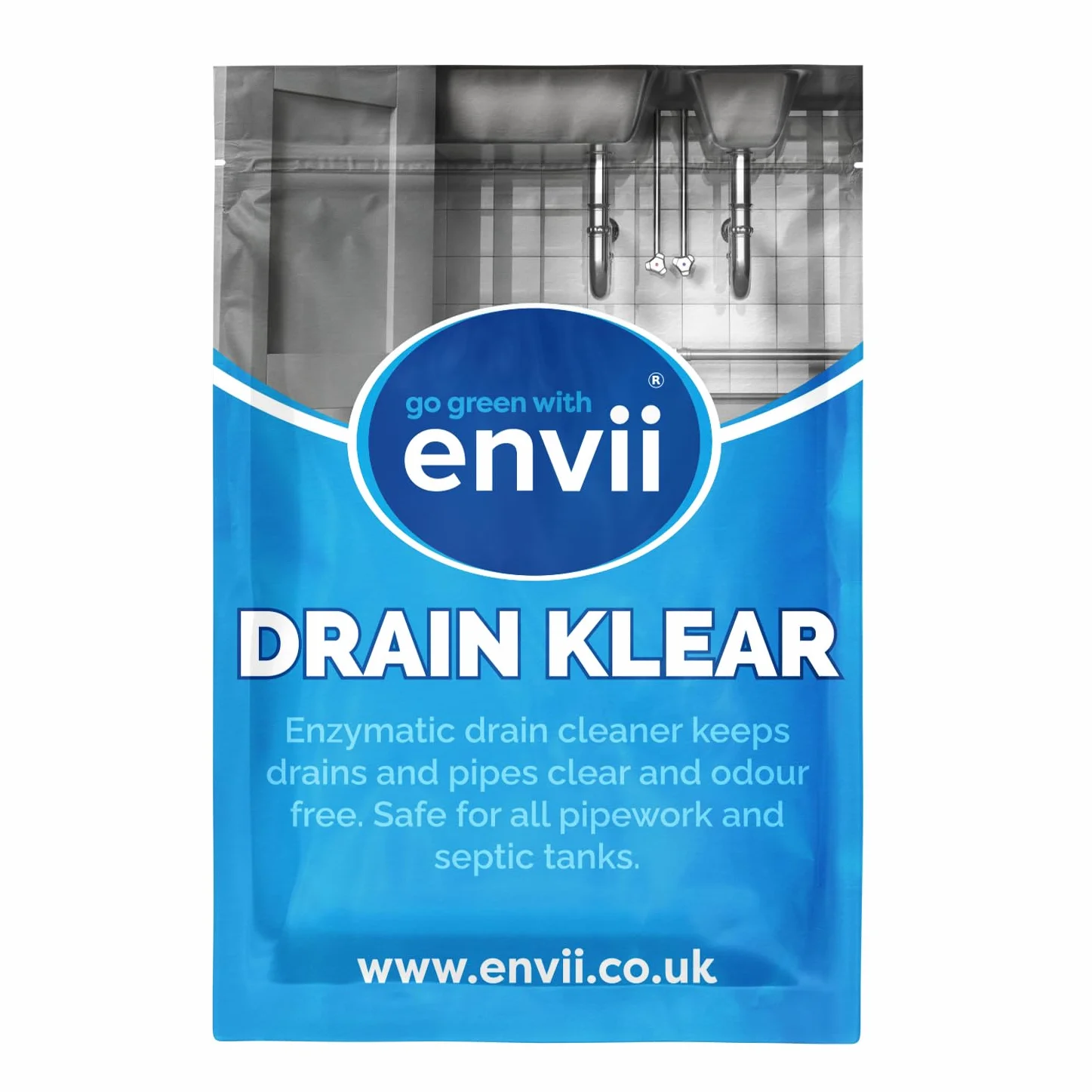 Drain Klear – Detergente enzimatico naturale per tubi, forte sblocco e eliminazione degli odori, sicuro per fosse settiche, 12 compresse