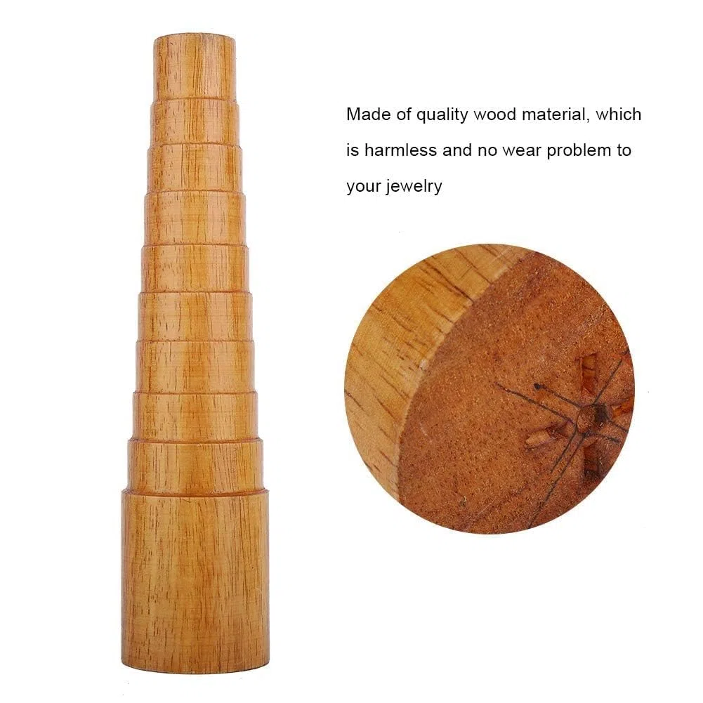 Mandrino per Bracciale, Mandrino per Bracciale in Legno Misuratore di Braccialetti Misurazione del Dimensionamento Strumento di Riparazione per la Misura del Braccialetto