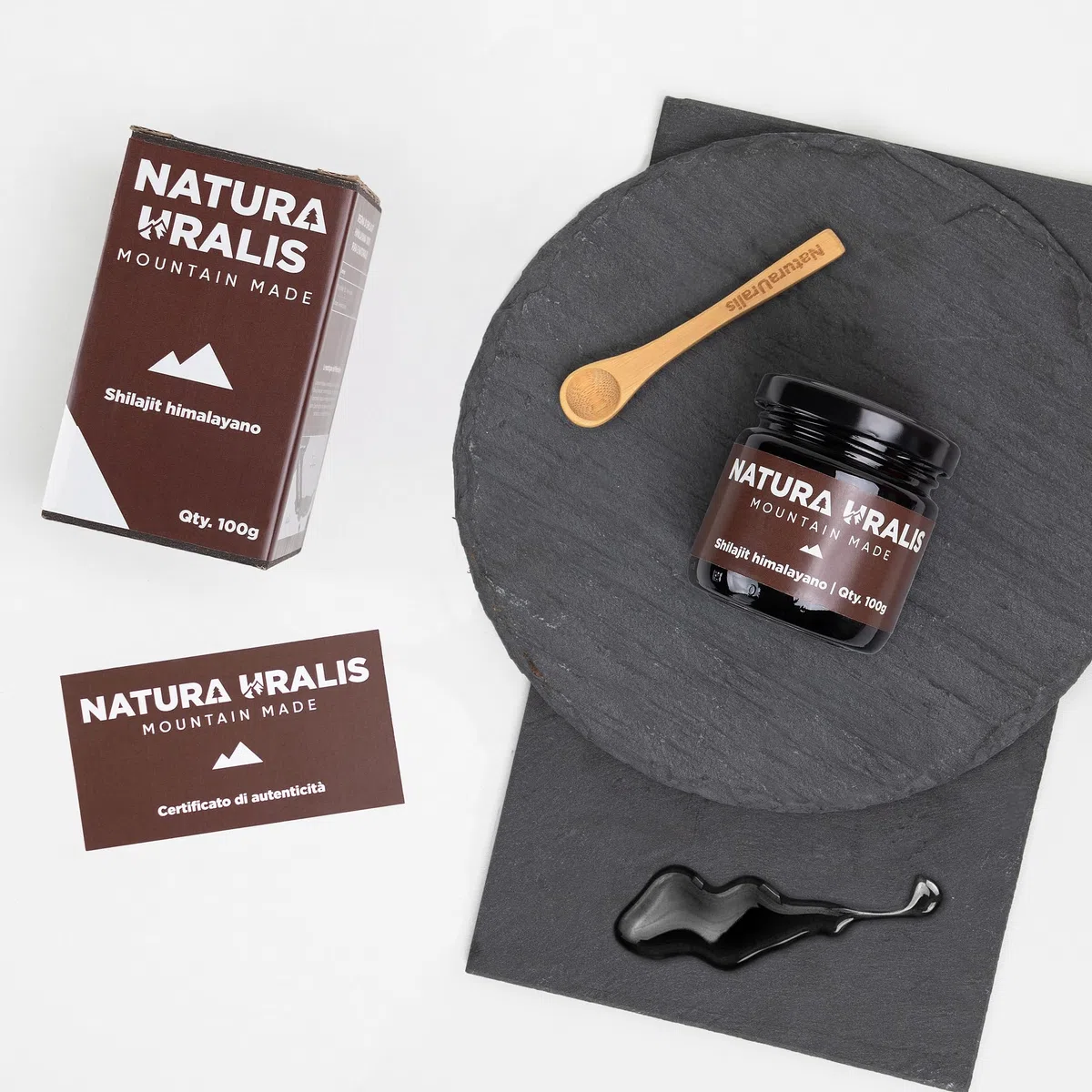 Naura Uralis Himalayan Shilajit | 100g di Resina Minerale di Shilajit Organica, Formata Naturalmente - Shilajit Nero Altamente Potente Dalle Montagne dell'Himalaya.