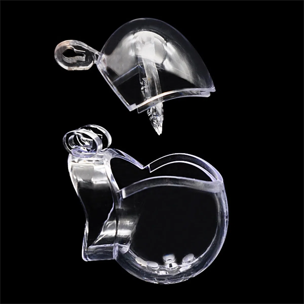 Cintura di castità per uomo, Bondage completo Gabbia per pene Extreme Cb6000 Gabbia di castità tipo uovo PC Gabbia di castità trasparente Gabbia per cuoco Gabbia di castità(Dornig,52mm)
