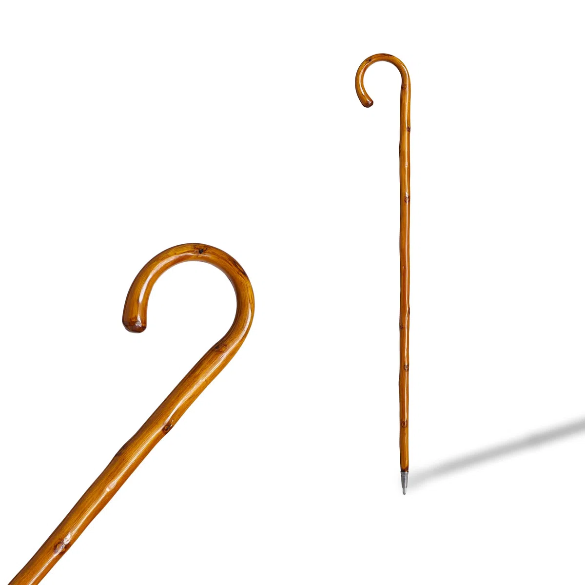 S & B - Bastone da passeggio in castagno scuro, fatto a mano in Spagna, 92 cm, colore: marrone