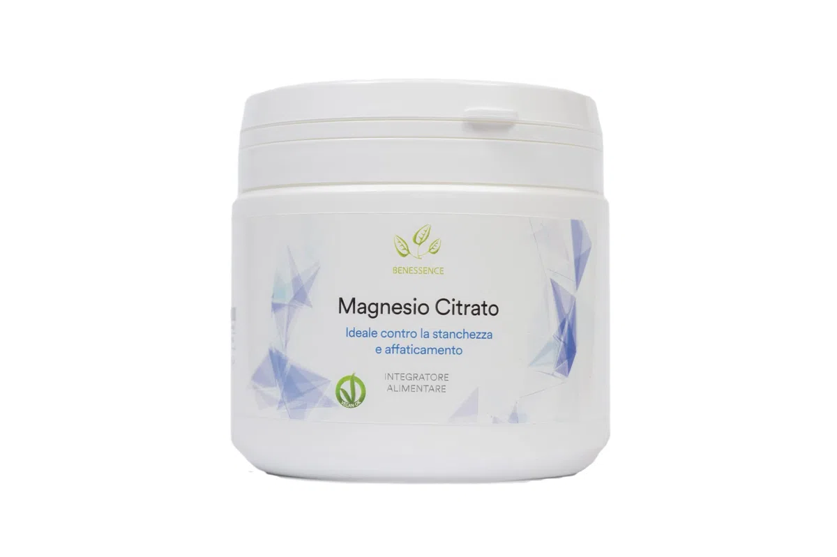 Benessence - Magnesio Citrato in Polvere solubile - 500g - 100 giorni di Integrazione