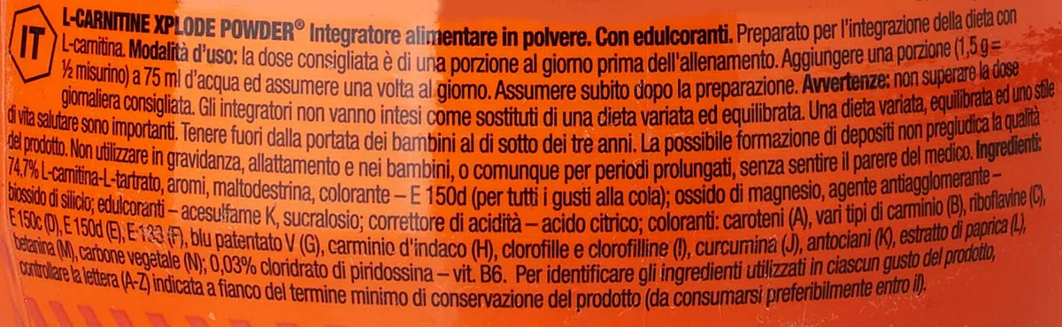 Olimp L-Carnitine Xplode Powder Supplementi Dietetici, Sapore ciliegia (300 g)