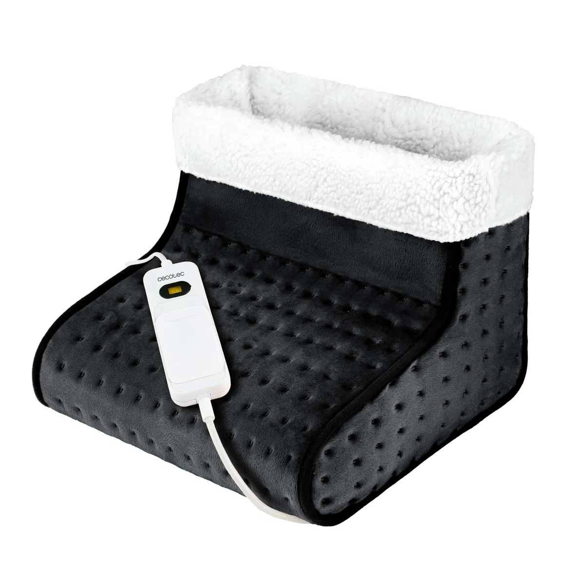 Cecotec Scaldapiedi elettrico - Scaldapiedi - HeatComfort FootWarmer. 100 W, spegnimento automatico, 3 livelli di temperatura regolabili, morbido e traspirante, protezione surriscaldamento