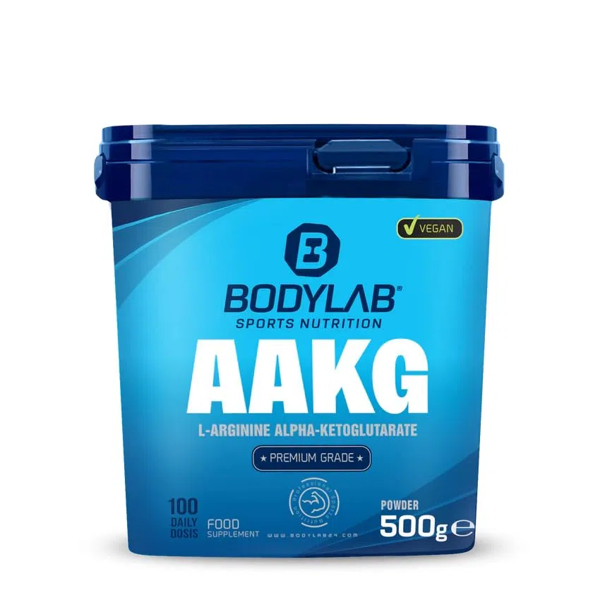Bodylab24 AAKG Arginina Alfa Chetoglutarato 500 g di polvere in rapporto 2:1, integratore pre-allenamento, insapore, senza zucchero