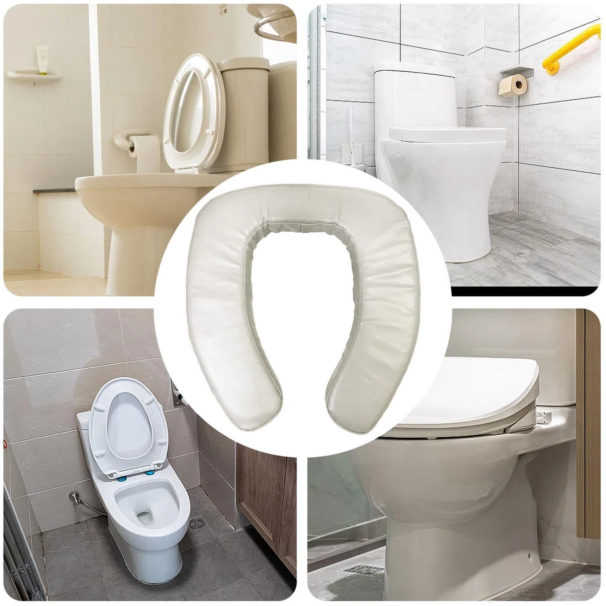 Sedile Per Water Alzato, Sedile Wc Rialzato, Alza Water Per Alzare Il Waters Con Imbottito - Per Anziani Sicurezza Assistenza Casa Viaggio Ospedale Bagno Ristorante
