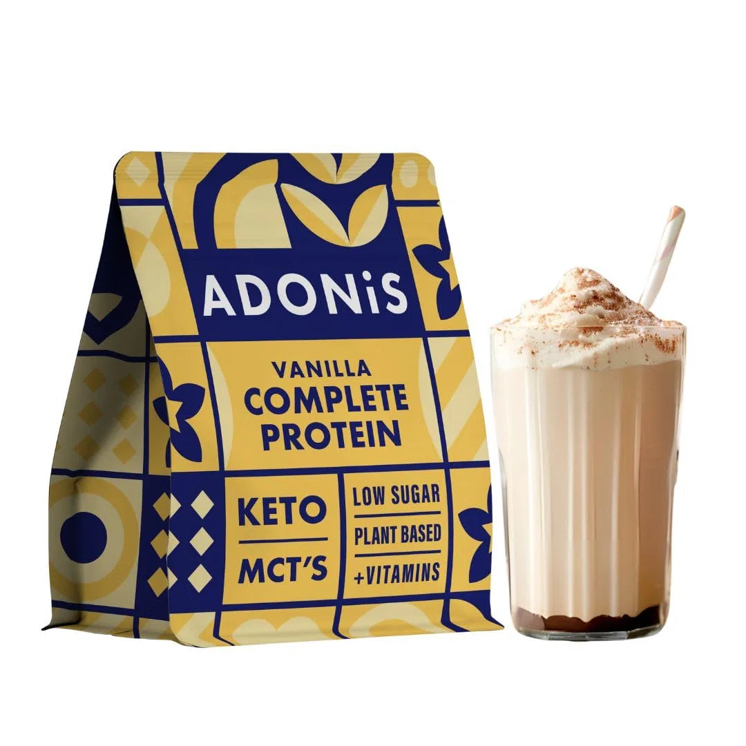 ADONiS Vaniglia Protein Keto Shake - Gusto Cremoso alla Vaniglia – Basso Contenuto di Carboidrati, Polvere Proteica di Alta Qualità per la Costruzione Muscolare e la Rigenerazione – Perfetto per la