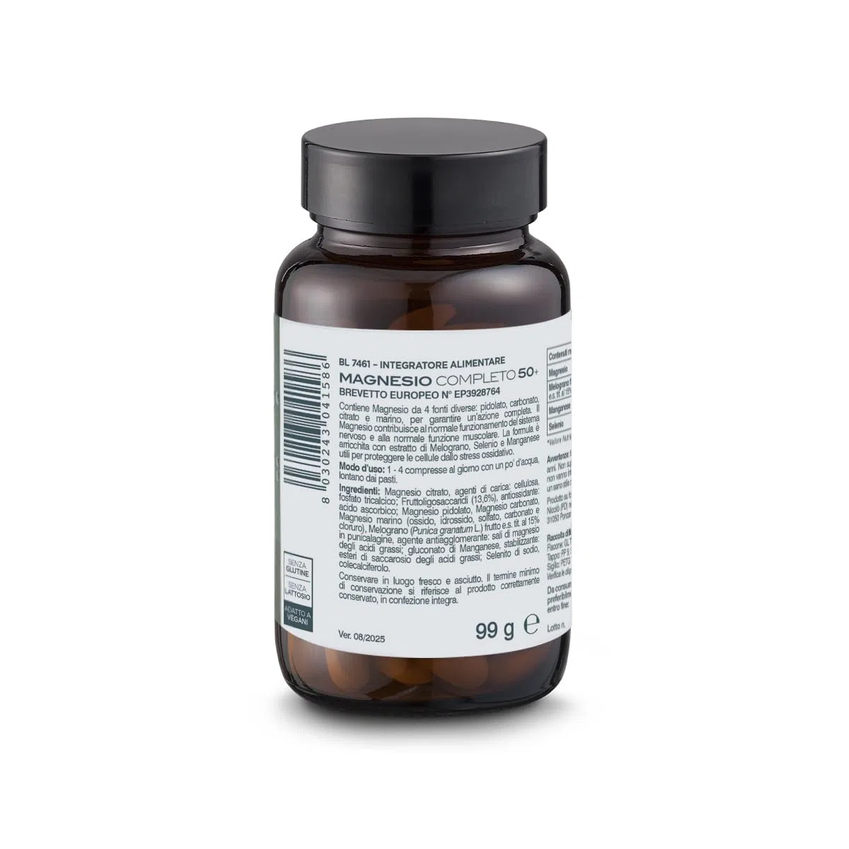 Bios Line Principium Magnesio Completo Brevettato 50+ Compresse, Integratore Alimentare, Magnesio, Selenio, Manganese e Melograno, 90 Compresse