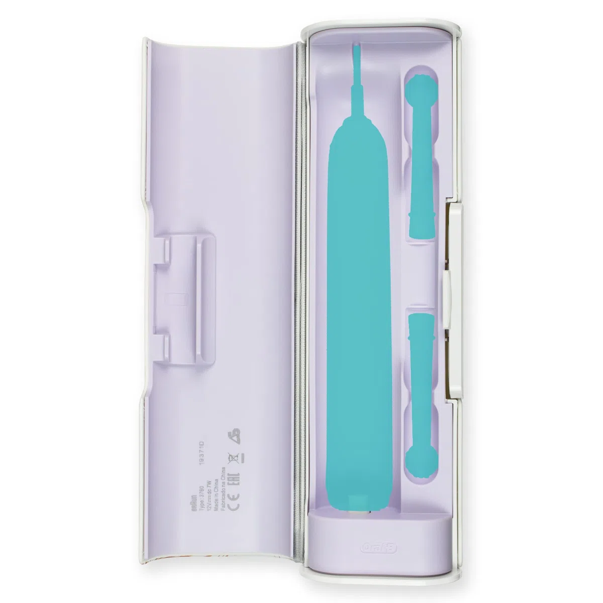 Oral-B Genius Series D700_701 - Custodia da viaggio con funzione di ricarica per 1 manipolo e 2 testine di ricambio, custodia da viaggio senza cavo di ricarica (Orchid Lilla)